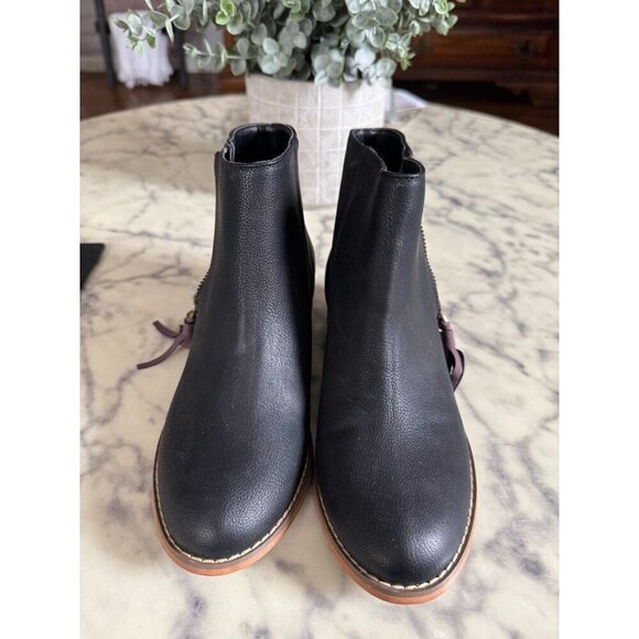 NWT Nordstrom Black Tucker + Tate Harper Zip Heeled Booties Toddler Kids Size 4M - Picture 1 of 7